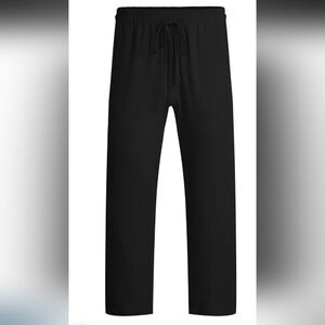 COOFANDY Men's Open Bottom Sweatpants, Casual Yoga Pants Large Grey